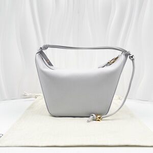 LOEWE Hammock Hobo Bag Light Grey Grained Calfskin
